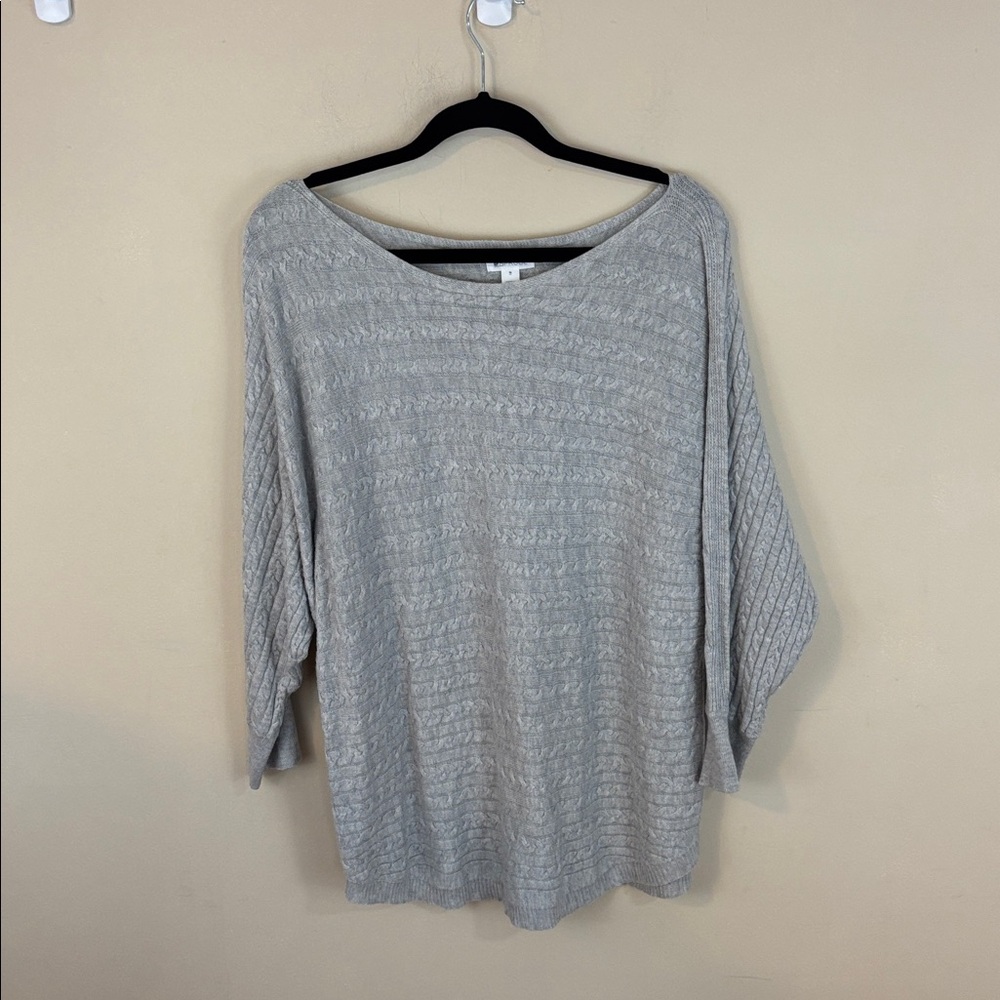 Stitch Fix Market & Spruce Light Gray Knit Sweater Lightweight Cable Knit XL